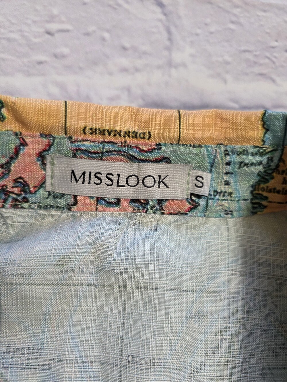 Map Print Button-Up Shirt - Picture 2 of 5